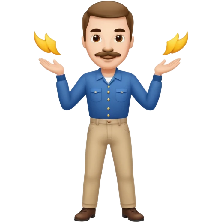 Man shaking ass with a hitler-like appearance  emoji