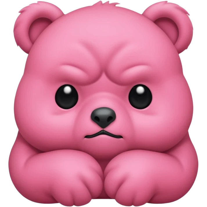 Osito gruñosito rosado emoji