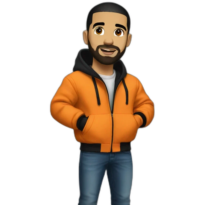 Drake orange jaket meme emoji