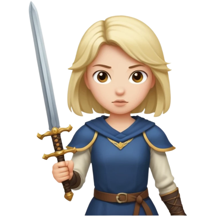 girl with sword emoji