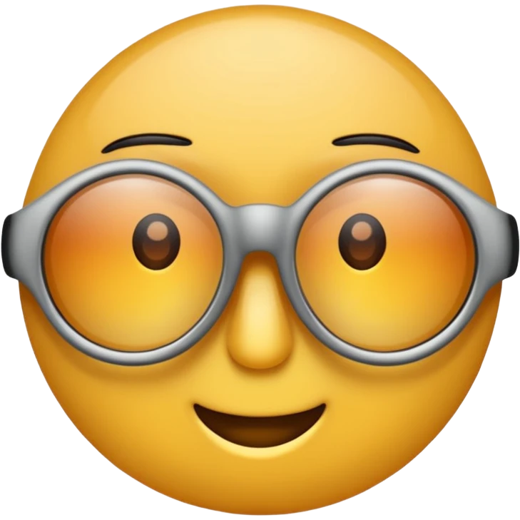 oculos de grau em um fundo branco emoji