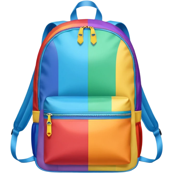 a Backpack with rainbow zip emoji