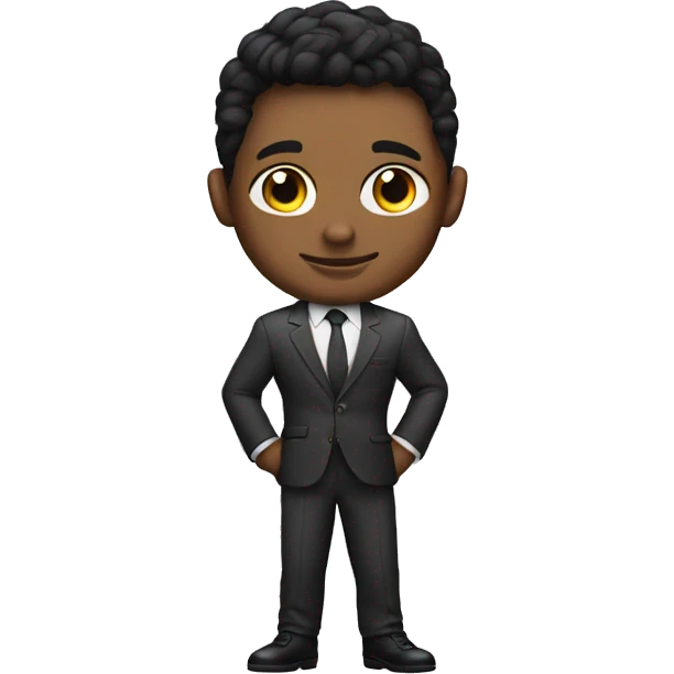 suit wearing cute and muscular boy emoji