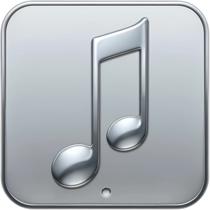 mac os music note metal skeuomorphic  emoji