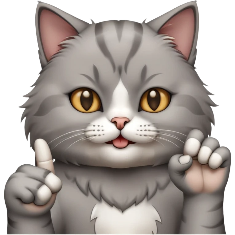 Cat flipping you off emoji