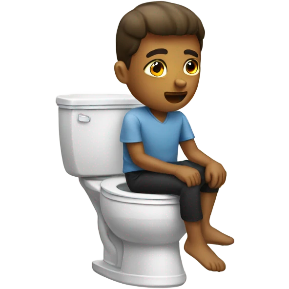 Sitting on the toilet emoji
