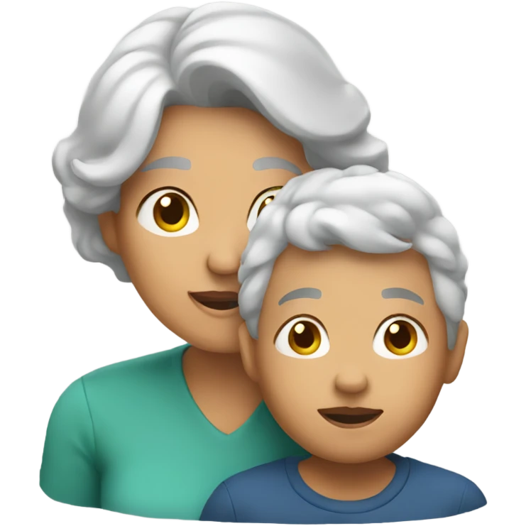 A grandmother with her boy emoji
