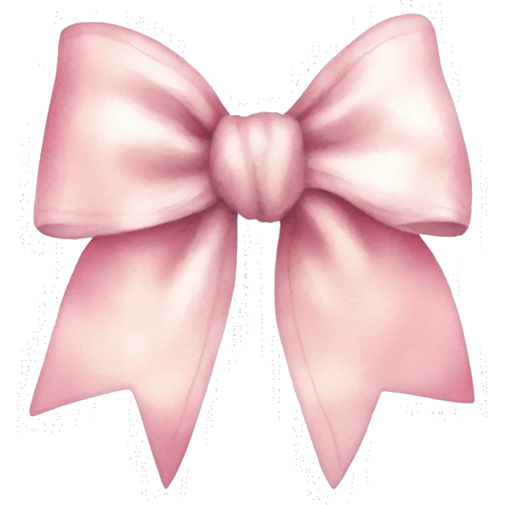 Light Pink water colour bow  emoji