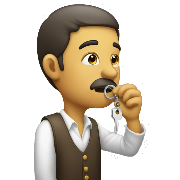 Person smelling their key with it to their nostril emoji