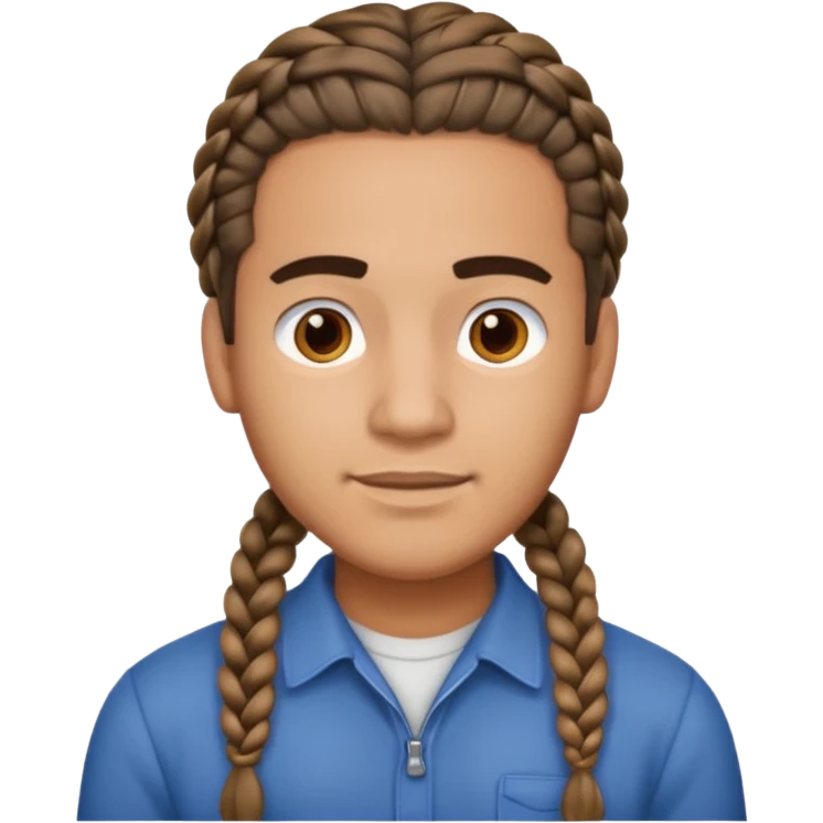 Hispanic guy with braids  emoji