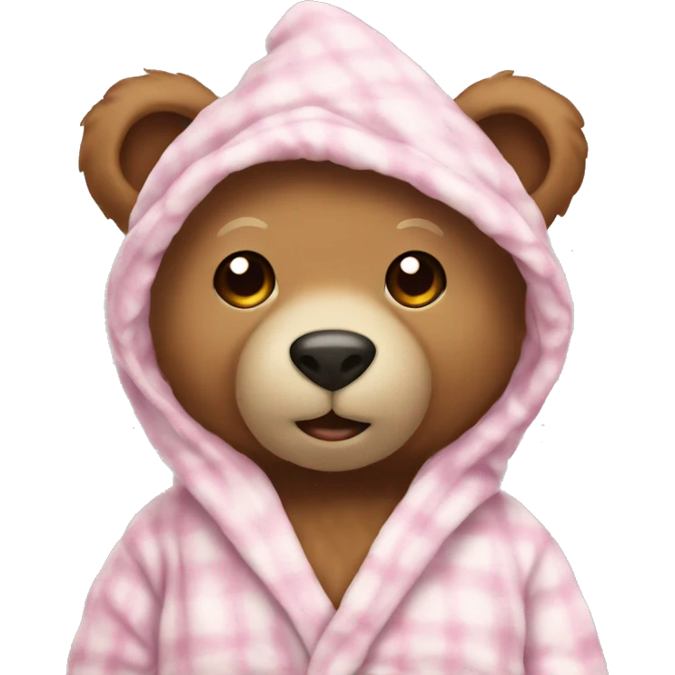 teddy bear that’s wearing a bunny dressing gown  emoji