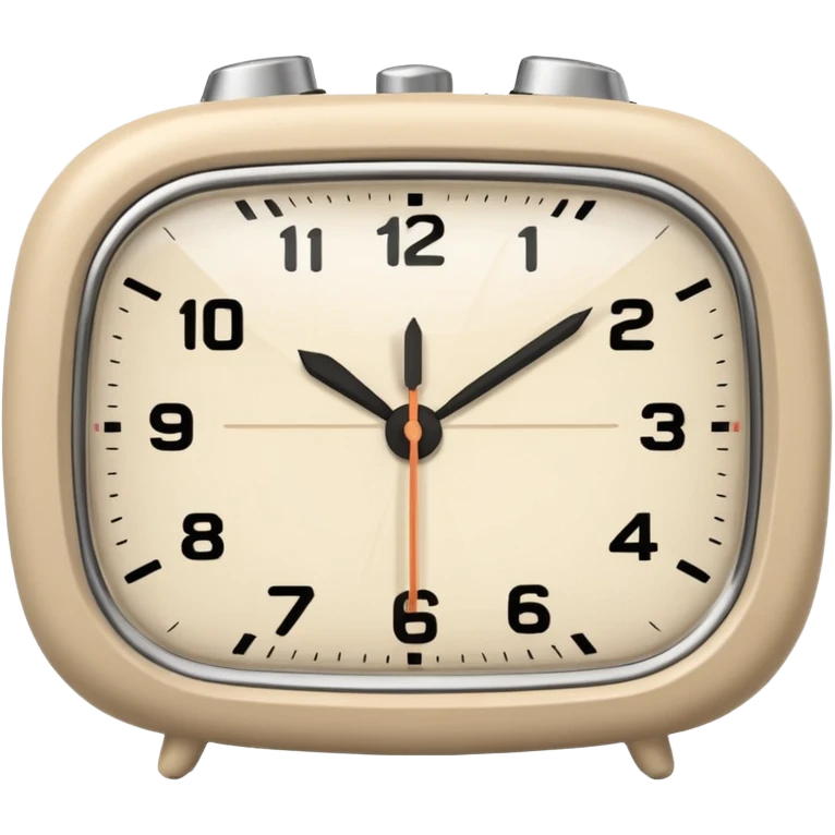 alarm oclock aesthetic and ios.18.1 and to show six in the morning color beige emoji