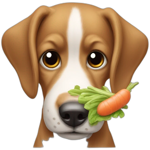 Chien qui mange un lapin emoji