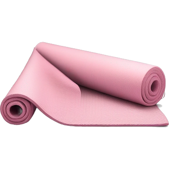 Light pink rolled up yoga mat emoji