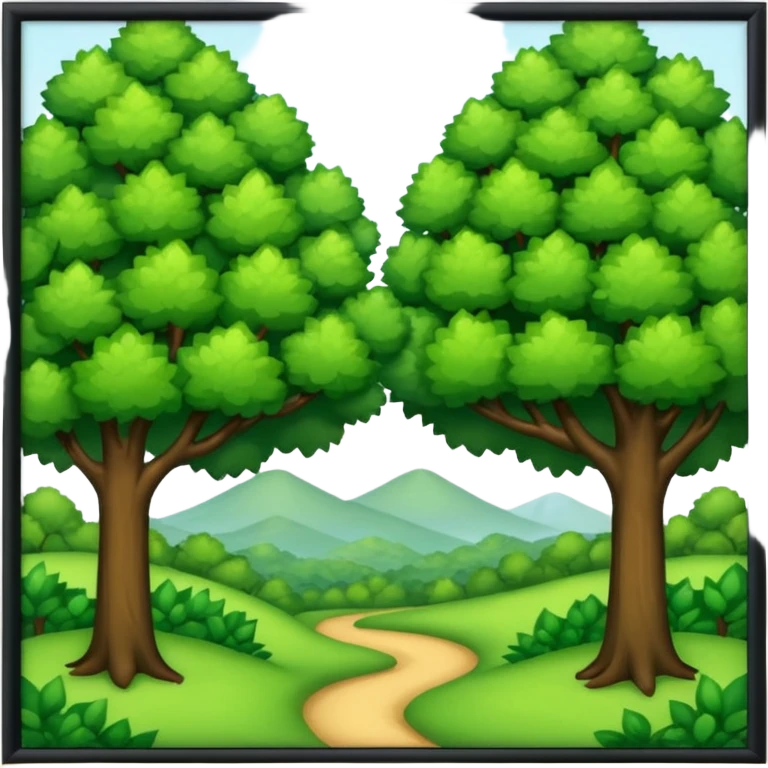 In our hometown, there’s plenty of trees emoji