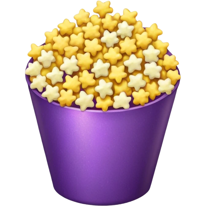 Glitter purple and yellow popcorn  emoji