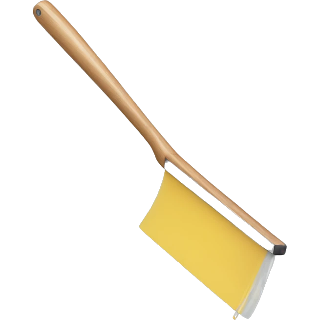squeegee with long wooden handle emoji