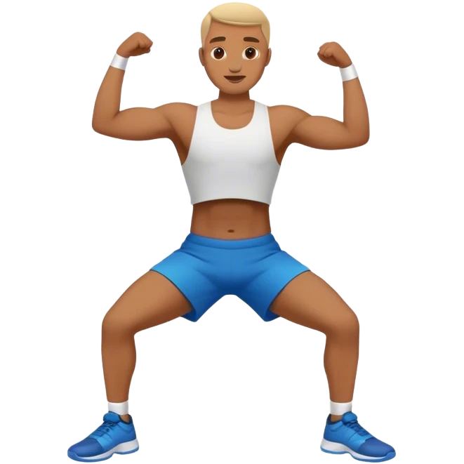 man hip-crossovers exercise emoji