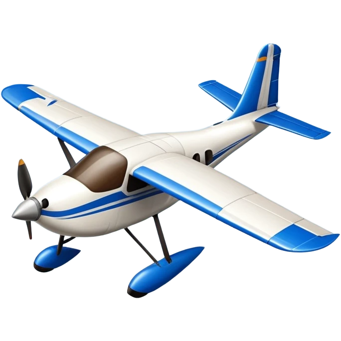 A small propeller airplane with wings and tail but with a realistic goose head at the front instead of a cockpit emoji
