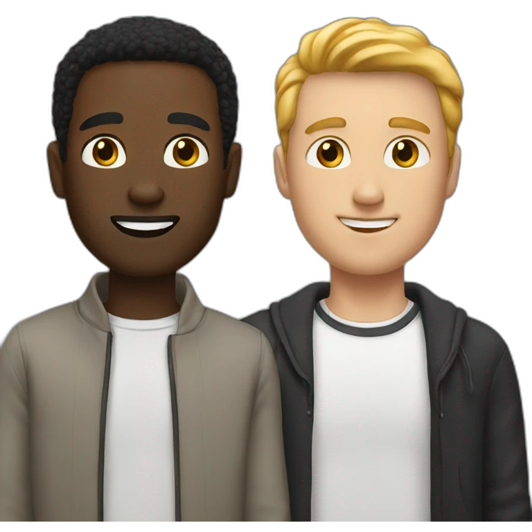 white man with black man friend emoji