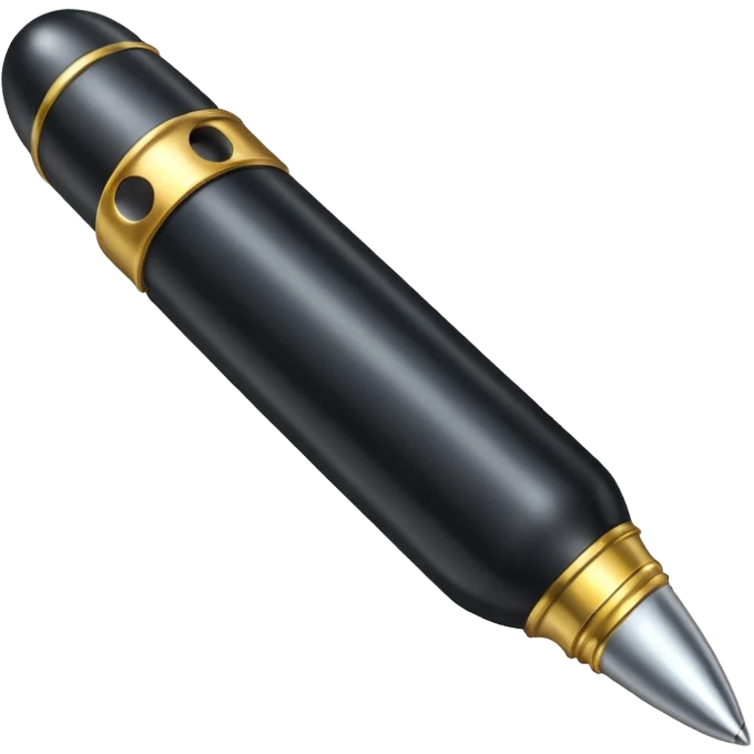 black long bullet 7-.62 emoji
