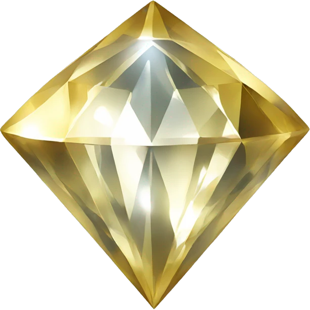 Diamond with gold emoji