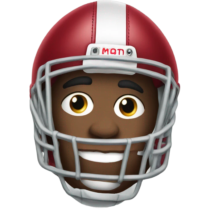 Football player cover in trash emoji
