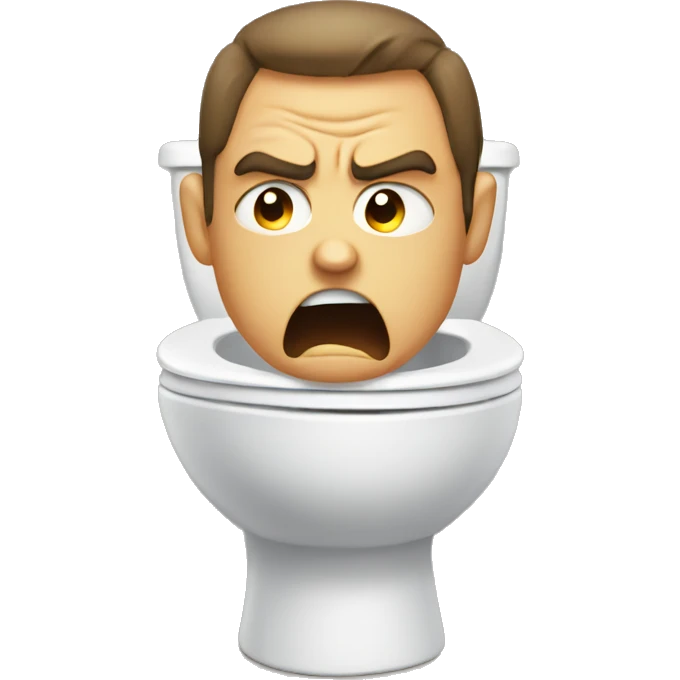 Angry on toilet emoji