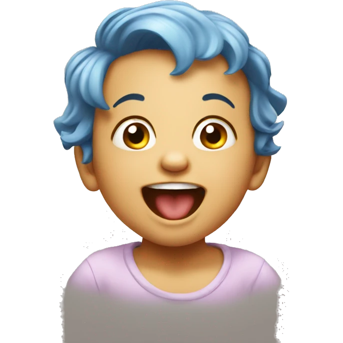 Baby laughing crazy emoji