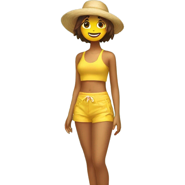 Chica en la playa emoji