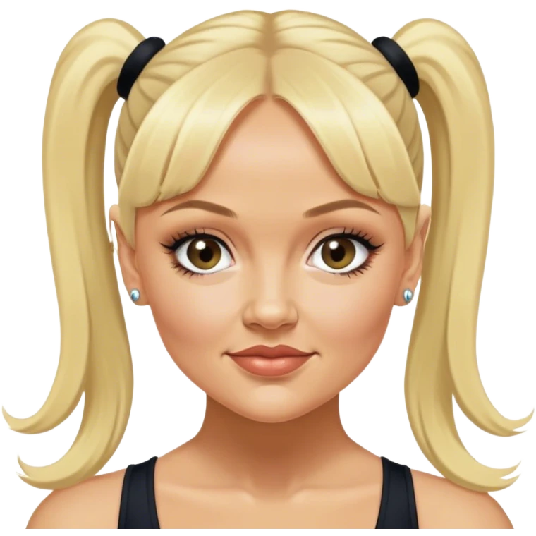 Emma Bunton circa 1997 with two high ponytails emoji