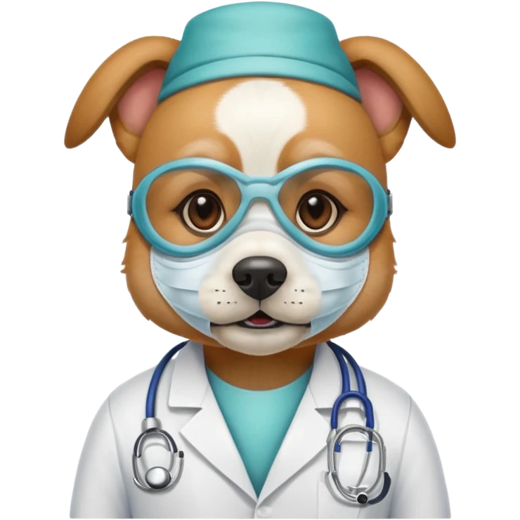 doctor dog Wearing Medical Mask emoji