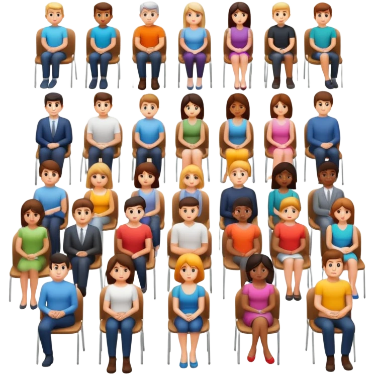 people facing away sitting in chairs emoji