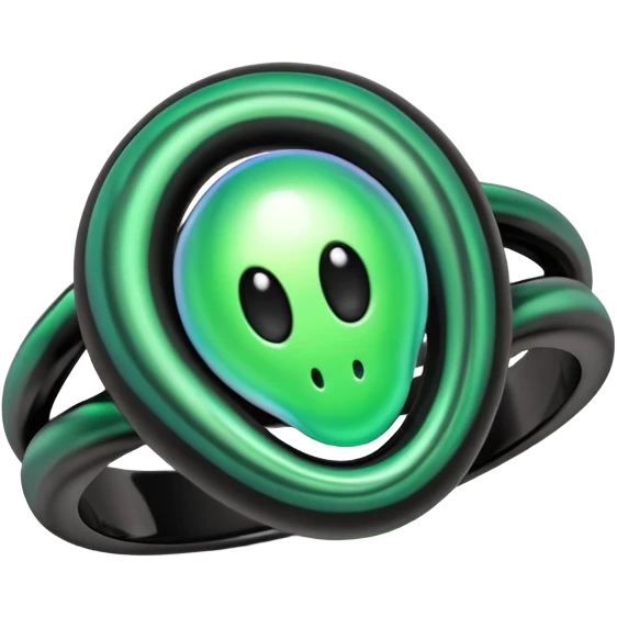 Eldritch black and green goopy ring emoji