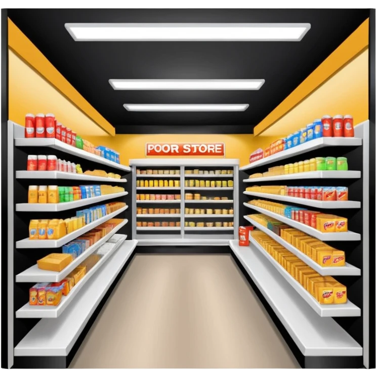 Convenience store named poor store and more emoji