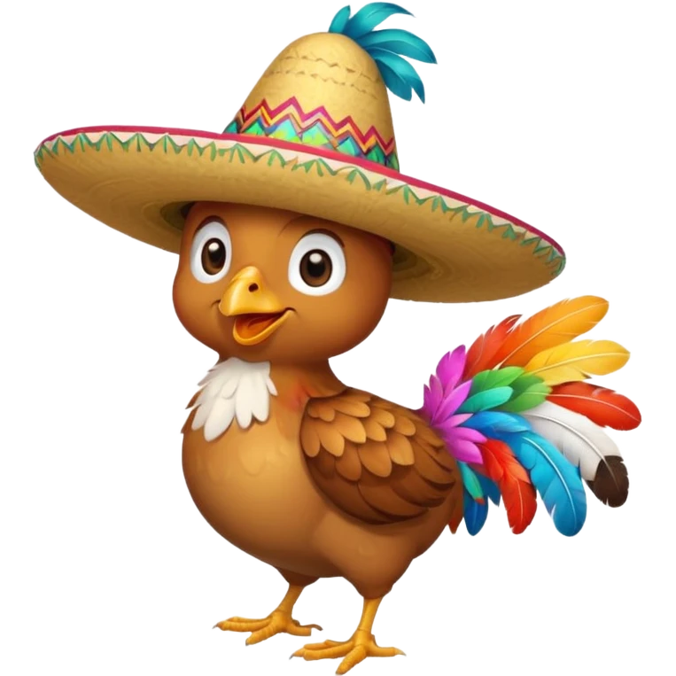 chicken wearing a sombrero emoji