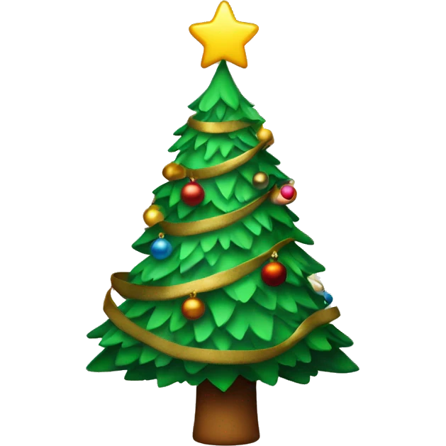 A festive Christmas tree emoji