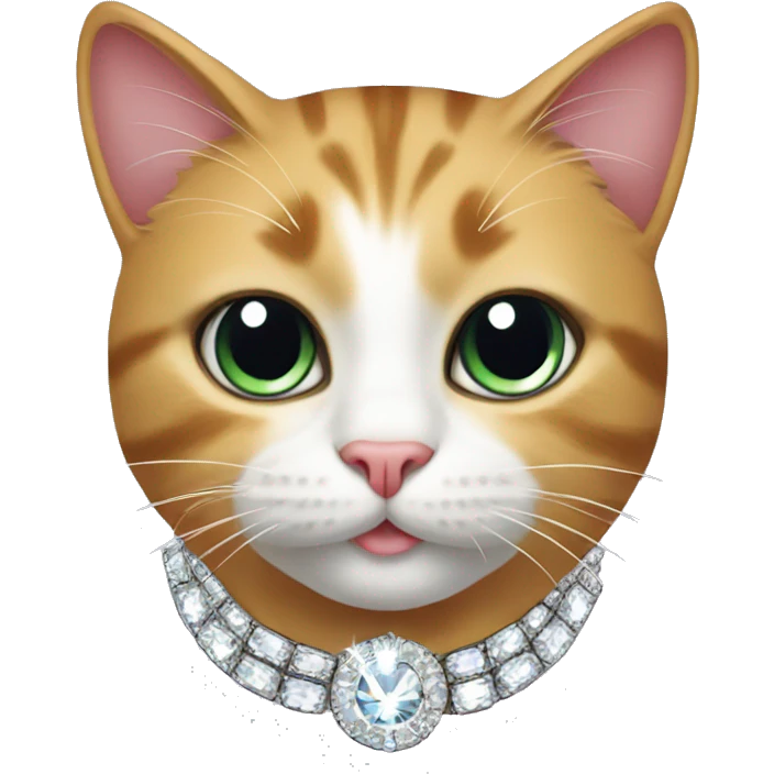 Cat with bling emoji