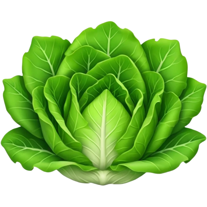 lettuce, not flower shaped, normal shaped emoji