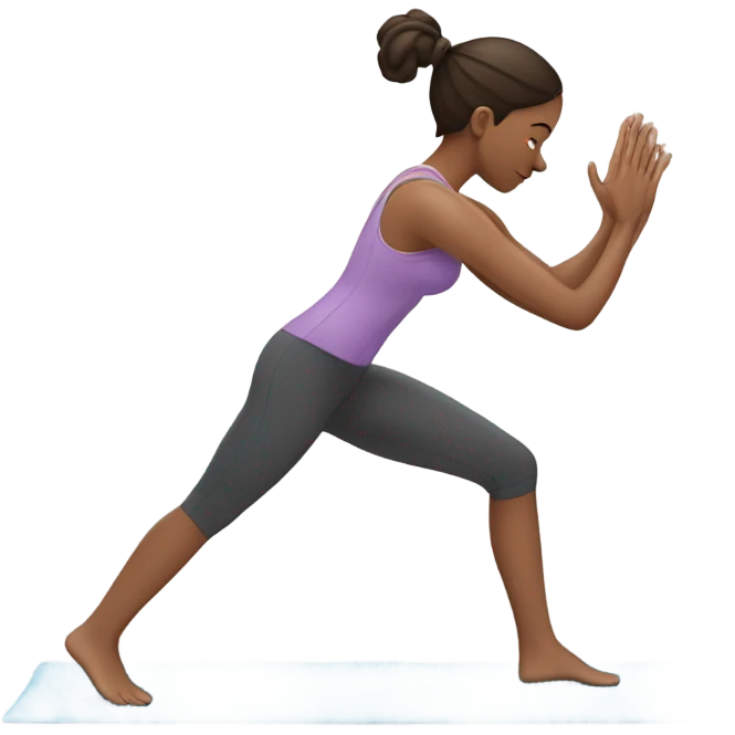 Girl doing pilates workout emoji