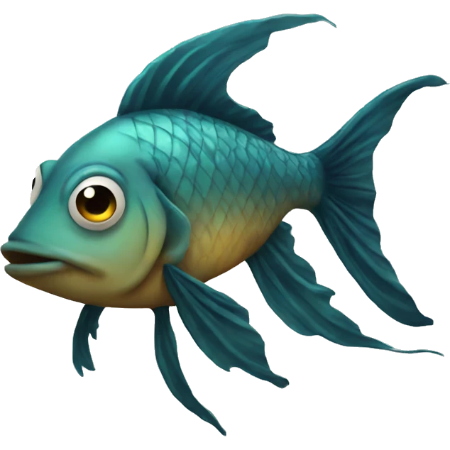 Fish with dreadlocks emoji