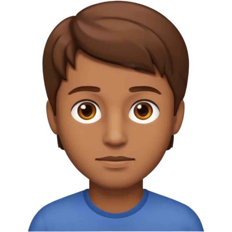 homem de pele parda clara e cabelo castanho emoji