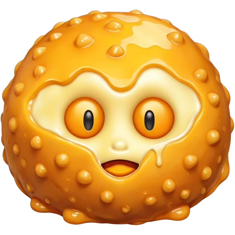 Simple Melting fried cheese ball emoji