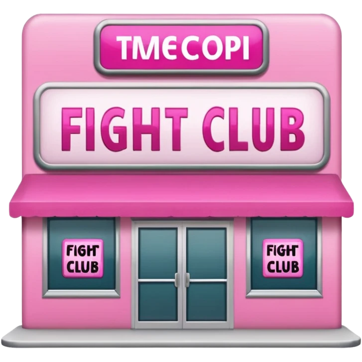 Pink Shop and name on the shop 'fight club' emoji