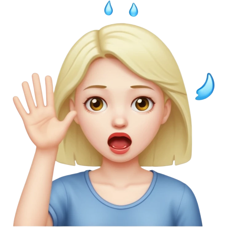 Girl throwing up emoji