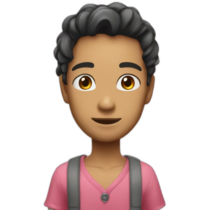 ピンクの服を着たミニーマウス emoji