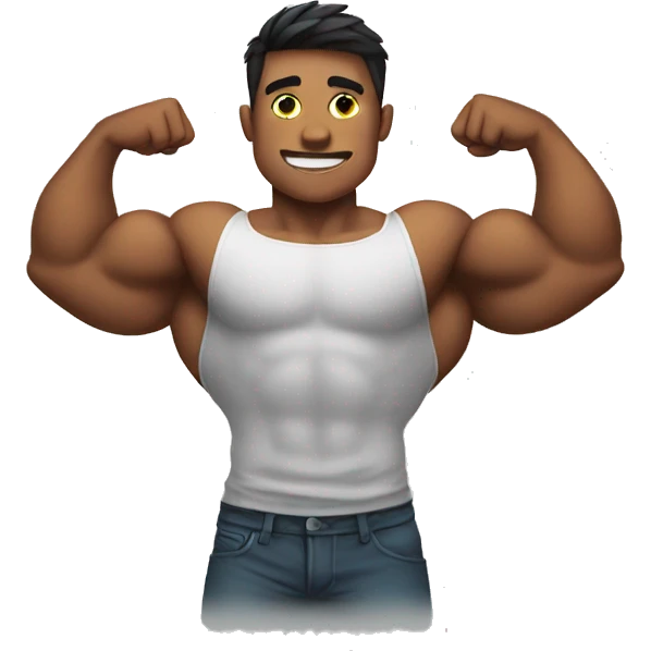 muscle boy flexing emoji