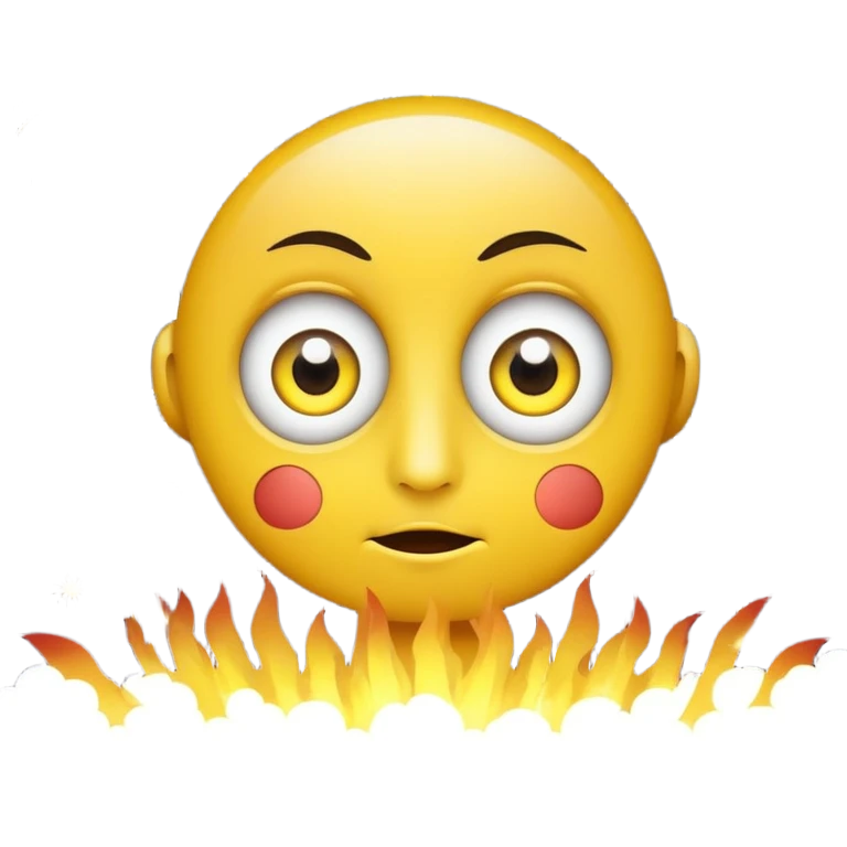 yellow face with wide eyes, fireworks in the background emoji