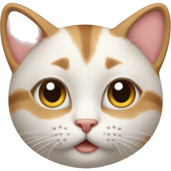 Cat with blush emoji