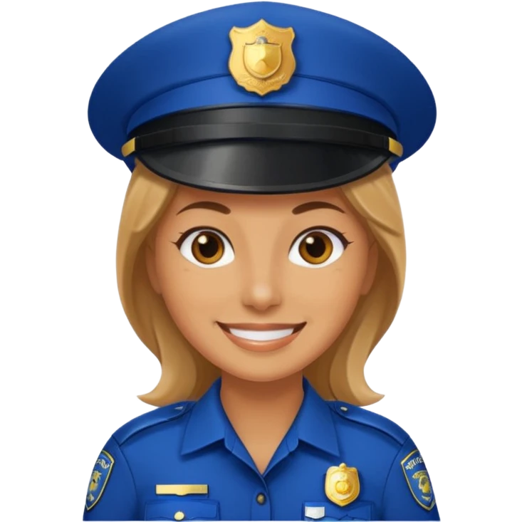 police woman without hat emoji